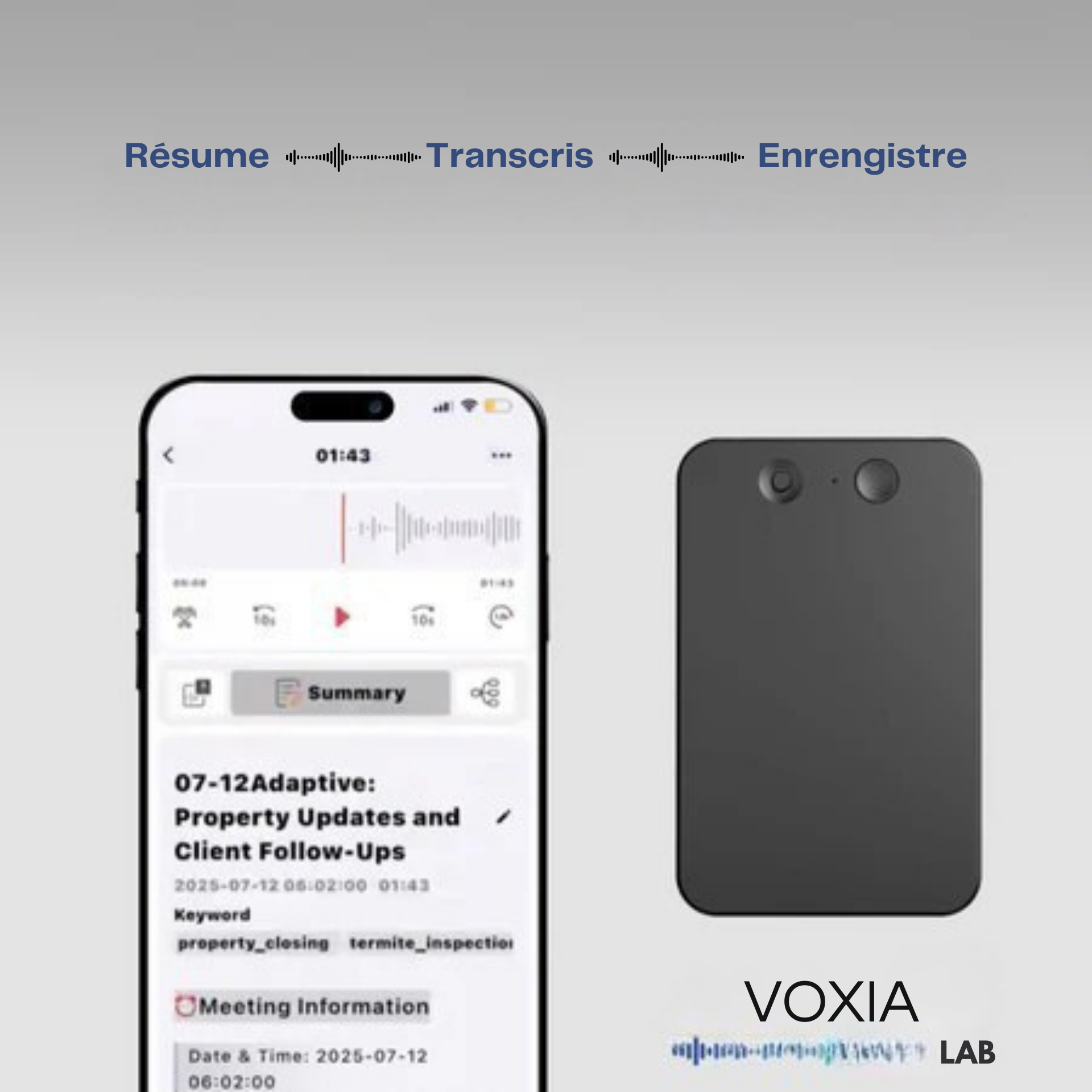 VoxiaNote™ Assistant IA